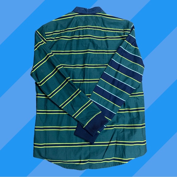 Tommy Hilfiger button down shirt - blue and green - Picture 2 of 3